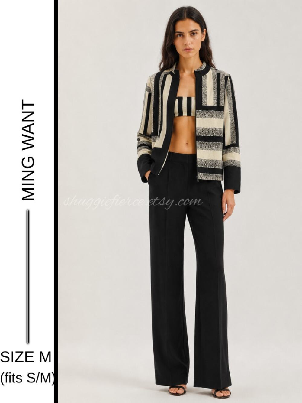 ✨ MSRP $295 | Ming Wang Premium Knit  Zip Front Jacket | Size M (fits S-M) ✨